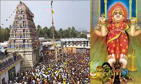 ஆனைமலை மாசாணியம்மன் கோவிலில் குண்டம் திருவிழா கொடியேற்றத்துடன் தொடங்கியது