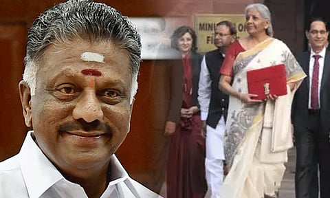 மத்திய பட்ஜெட்டுக்கு ஒ.பன்னீர் செல்வம் வரவேற்பு