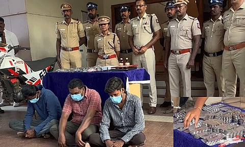 மாத்திரைகள் மூலம் போதை ஊசி: ஈரோட்டைச் சேர்ந்த 4 பேர் கைது