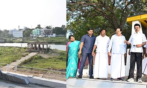 தாமிரபரணி ஆற்றின் கரையோரங்களை சீரமைத்து மேம்படுத்தும் பணி: மு.க.ஸ்டாலின் ஆய்வு