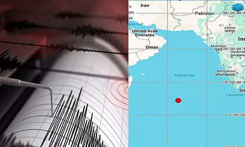 அரபிக்கடல் பகுதியில் நிலநடுக்கம்; ரிக்டரில் 4.7 ஆக பதிவு