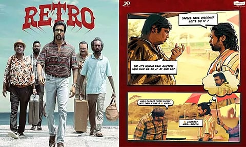 காமிக்ஸ் வடிவில் வெளியான "ரெட்ரோ" படப்பிடிப்பு காட்சிகள்