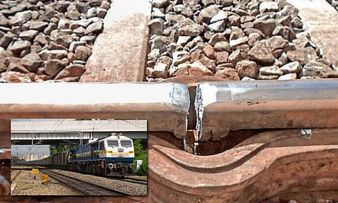 தண்டவாளத்தில் விரிசல்: நிறுத்தப்பட்ட எர்ணாகுளம் - காரைக்கால் எக்ஸ்பிரஸ் - பெரும் விபத்து தவிர்ப்பு