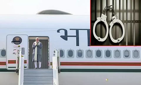 பிரதமர் மோடி விமானத்துக்கு மிரட்டல்: வாலிபர் கைது