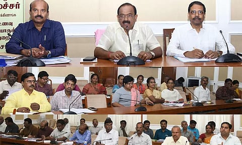 நாளொன்றுக்கு 1,000 மூட்டை நெல் கொள்முதல் செய்திட அமைச்சர் அறிவுறுத்தல்