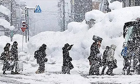 ஜப்பானில் கடுமையான பனிப்புயல்