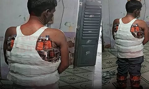 புதுவையில் இருந்து நூதன முறையில் 120 மது பாட்டில்களை கடத்தி வந்த நபர் கைது