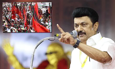 மத்திய அரசை கண்டித்து தி.மு.க. கூட்டணி கட்சிகள் இன்று ஆர்ப்பாட்டம்