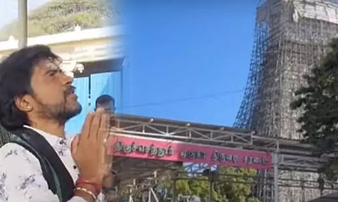 Actor Pa. Vijay had darshan of Lord murugan in Tiruchendur