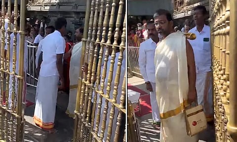 திருப்பதி கோவிலில் ஊழியரை திட்டி அவமதித்த அறங்காவலர் குழு உறுப்பினர் - வைரலாகும் வீடியோ