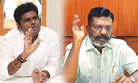 இரட்டை வேடம் போடுபவர்கள் வரிசையில் திருமாவளவன்: அண்ணாமலை தாக்கு