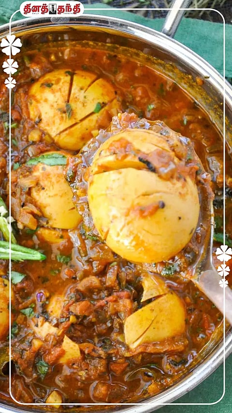 காரைக்குடி ஸ்டைல்.. சுவையான முட்டைக்குழம்பு செய்வது எப்படி?