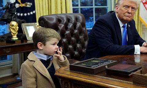 எலான் மஸ்க்கின் 4-வயது மகனால் டொனால்டு டிரம்பிற்கு ஏற்பட்ட தர்மசங்கடம்