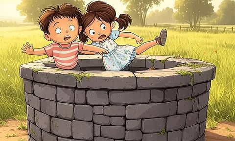 கூடலூர் அருகே கிணற்றில் விழுந்து ஒரே குடும்பத்தைச் சேர்ந்த 2 குழந்தைகள் பலி