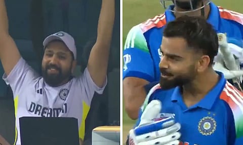 96 ரன்களில் நின்ற விராட் கோலி.. ரோகித் சர்மா கொடுத்த ரியாக்ஷன்.. வைரல்