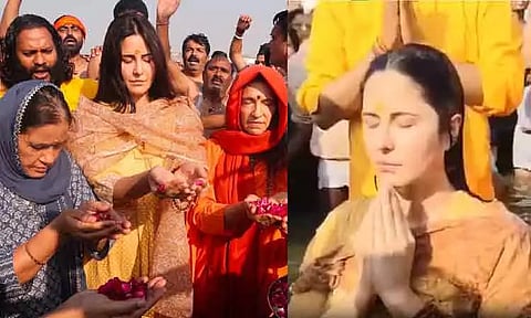 மகா கும்பமேளாவில் புனித நீராடிய நடிகை கத்ரீனா கைப்