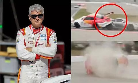 அஜித்தின் கார் விபத்து எப்படி நடந்தது? - சுரேஷ் சந்திரா வெளியிட்ட வீடியோ வைரல்