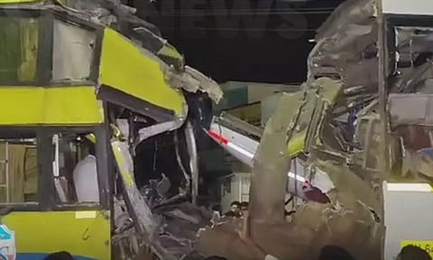 கடலூர்: ஆம்னி பஸ்கள் ஒன்றன்பின் ஒன்றாக மோதி விபத்து - 35 பேர் படுகாயம்