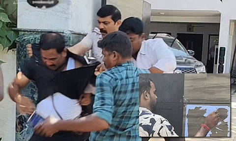 வீட்டில் ஒட்டப்பட்ட சம்மன் கிழிப்பு: போலீசாரை தாக்கிய சீமான் காவலாளி கைது