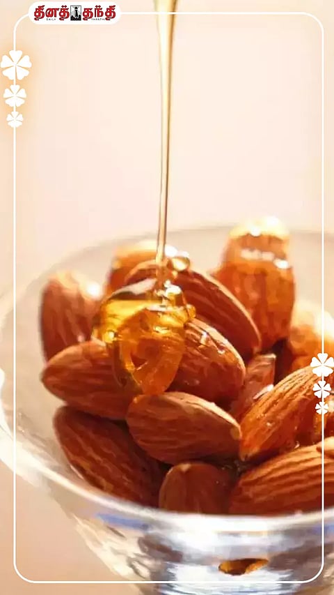 தேனில் ஊறவைத்த பாதாம் சாப்பிடுவதால் ஏற்படும் நன்மைகள்..!