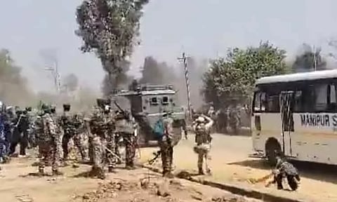 மணிப்பூரில் மீண்டும் வன்முறை; பாதுகாப்பு படையினர்-குக்கி மக்களிடையே மோதல்