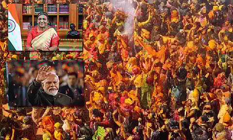 ஹோலி பண்டிகை: ஜனாதிபதி, பிரதமர் மோடி வாழ்த்து