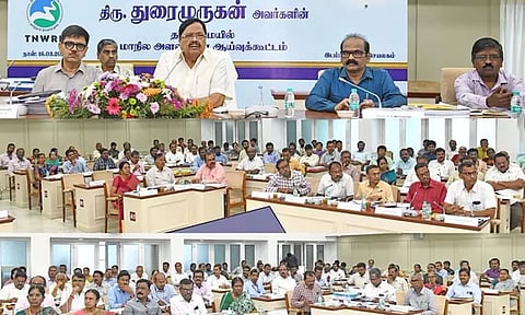 நீர்வளத்துறையில் அனைத்து அறிவிப்பு பணிகளையும் விரைந்து முடிக்க அமைச்சர் அறிவுறுத்தல்