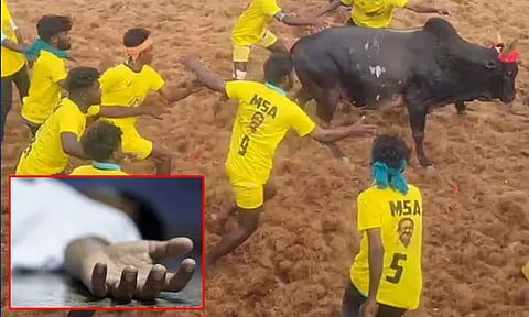 அன்னவாசல் ஜல்லிக்கட்டு: மாடு முட்டி பார்வையாளர் உயிரிழப்பு