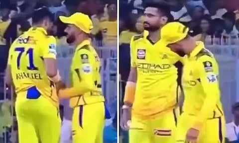 பந்தை சேதப்படுத்தினார்களா சென்னை அணி வீரர்கள்..? வைரலாகும் சர்ச்சை வீடியோ