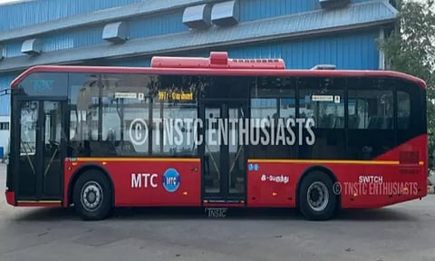 சென்னை போக்குவரத்து கழகத்திற்கு மின்சார ஏ.சி. பேருந்து - மாதிரி புகைப்படம் வெளியீடு