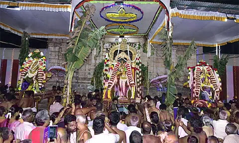 திருப்புளியங்குடி காய்சினிவேந்த பெருமாள் கோவிலில் 3 கருட சேவை