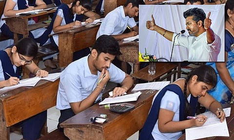 பொதுத் தேர்வை எழுதும் அன்புத் தம்பிகளுக்கு, தங்கைகளுக்கு வாழ்த்துகள் - த.வெ.க. தலைவர் விஜய்