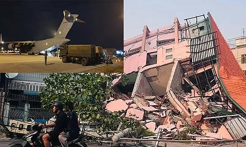 மியான்மர் நிலநடுக்கம்: நிவாரண பொருட்களை அனுப்பிய இந்தியா