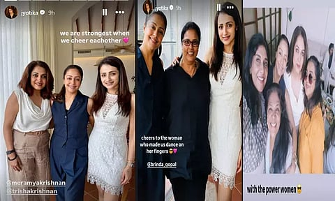 திரிஷாவுடனான புகைப்படத்தை பகிர்ந்து ஜோதிகா நெகிழ்ச்சி