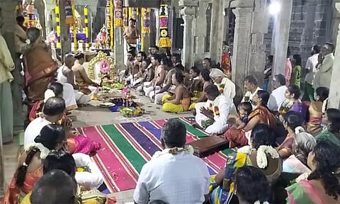 தென்காசி காசி விஸ்வநாதர் கோவில் கும்பாபிஷேக விழா: யாகசாலை பூஜை தொடங்கியது