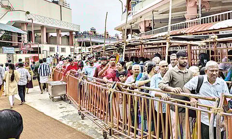 வாரவிடுமுறை: பழனி முருகன் கோவிலில் அலைமோதிய பக்தர்கள்