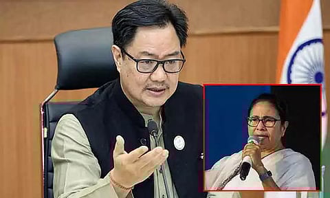 வக்பு சட்ட விவகாரத்தில் வன்முறையை தூண்டி விடுகிறார் மம்தா பானர்ஜி: ரிஜிஜு குற்றச்சாட்டு