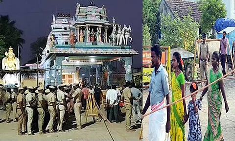 மேல்பாதி திரௌபதி அம்மன் கோவில் திறப்பு - பட்டியலின மக்கள் வழிபாடு