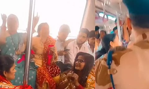 டெல்லி மெட்ரோவில் பெண்கள் பஜனை பாடியதால் பரபரப்பு