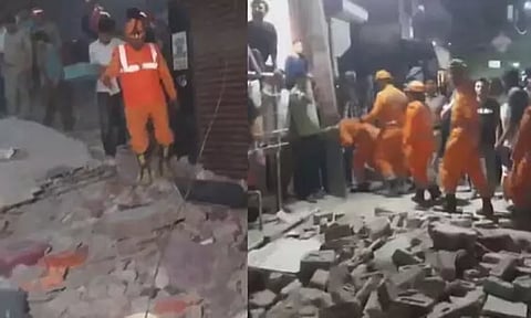 டெல்லியில் அடுக்குமாடி கட்டிடம் இடிந்து விபத்து - பலி எண்ணிக்கை உயர்வு
