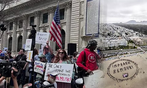 நாடு முழுவதும் டிரம்ப்பிற்கு எதிராக வலுக்கும் போராட்டம்