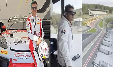 பெல்ஜியத்தில் ரேசிங் சர்க்யூட்டை பார்வையிட்ட அஜித்