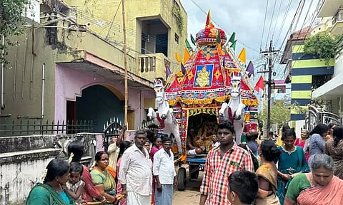 நாகை வெளிப்பாளையம் காளியம்மன் கோவில் தேரோட்டம்