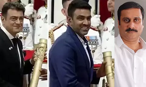 நடிகர் அஜித் குமார், கிரிக்கெட் வீரர் அஷ்வினுக்கு அன்புமணி ராமதாஸ் வாழ்த்து