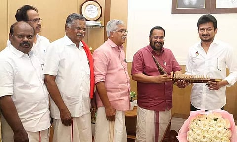 இந்திய கம்யூனிஸ்ட் கட்சியின் கேரள மாநில செயலாளர் உதயநிதியுடன் சந்திப்பு
