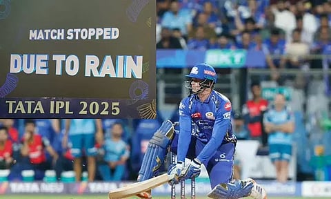 ஐபிஎல்: மும்பை - குஜராத் ஆட்டம் மழையால் பாதிப்பு