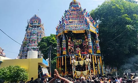 சித்திரை பிரம்மோற்சவம்: அச்சரப்பாக்கம் ஆட்சீஸ்வரர் கோவிலில் தேரோட்டம்