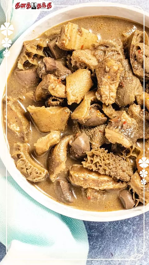 10  நிமிடத்தில்.. உடலுக்கு வலிமை தரும் ஆட்டு குடல் சூப்..!