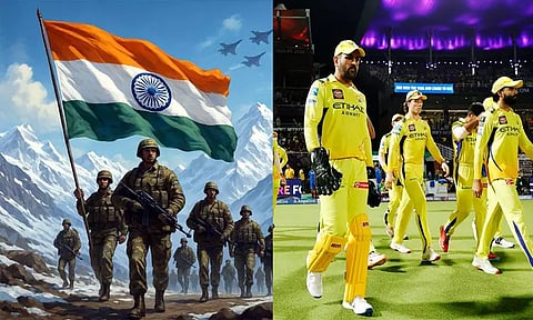 தேசமே முதன்மை... இந்திய ராணுவத்துக்கு சல்யூட்: சென்னை அணி பதிவு