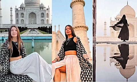 தாஜ்மகாலில் முதல் ஆளாக நுழைந்த இங்கிலாந்து சுற்றுலா பயணி